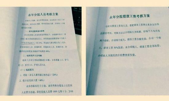 網(wǎng)友貼出的績效工資考核方案