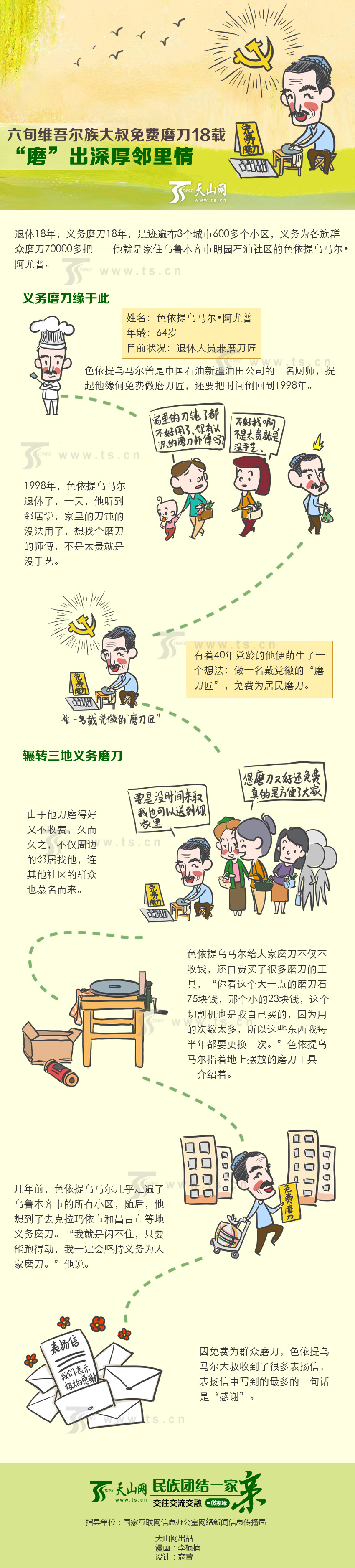 六旬大叔免費(fèi)磨刀18載 “磨”出深厚鄰里情 六旬大叔免費(fèi)磨刀18載 “磨”出深厚鄰里情